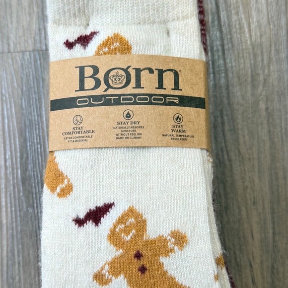 NWT Born Outdoor Wool Blend 4 Pair Socks Burgundy/Gingerbread Hiking Women - Picture 1 of 4